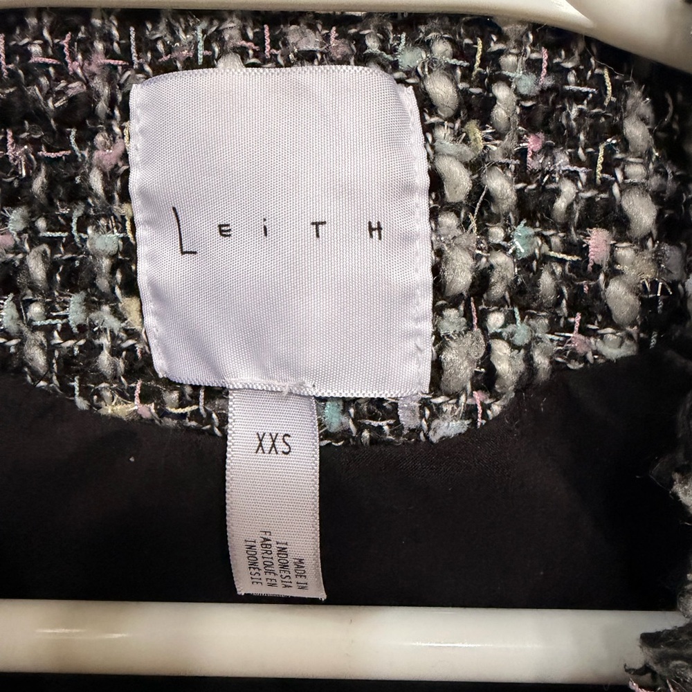 Leith Black & White Tweed Open-Front Blazer - Picture 2 of 9